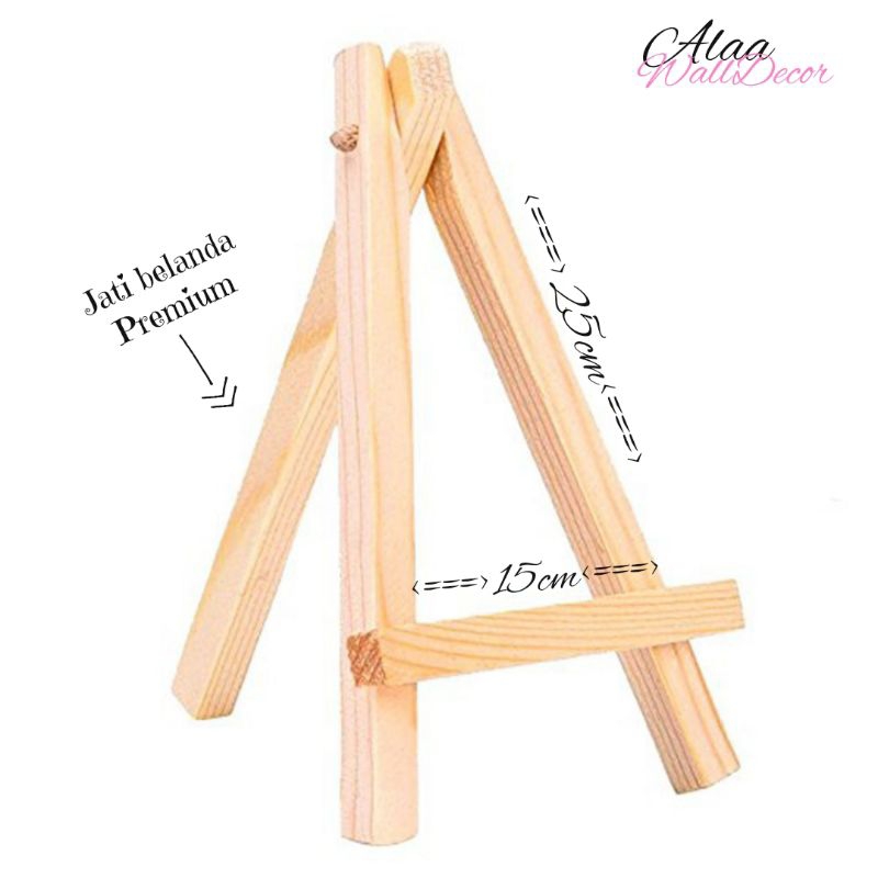 

Mini Easel / Stand Foto Kecil / Tripod Kayu Kecil / Stand Foto / Stand Handphone / Stand Menu Ukuran 25x15cm