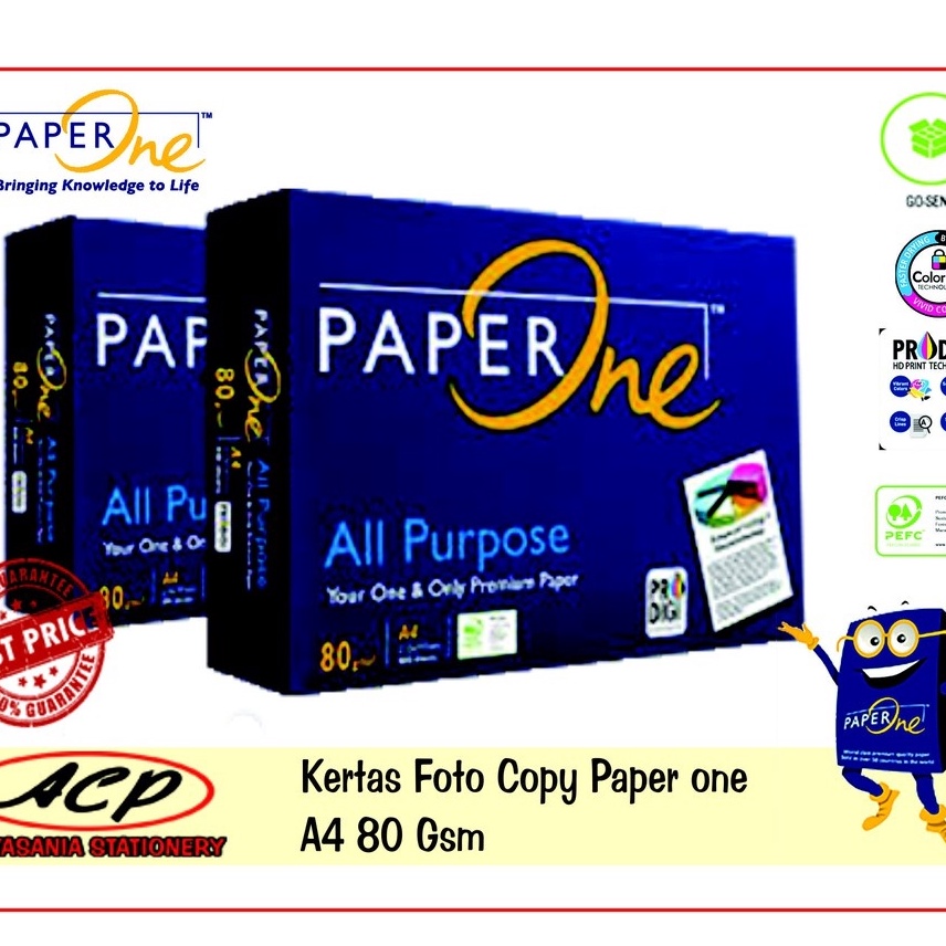 

8eTerkini kertas foto copy HVS murah paper one ukuran A4 8 gram 85 gram K97