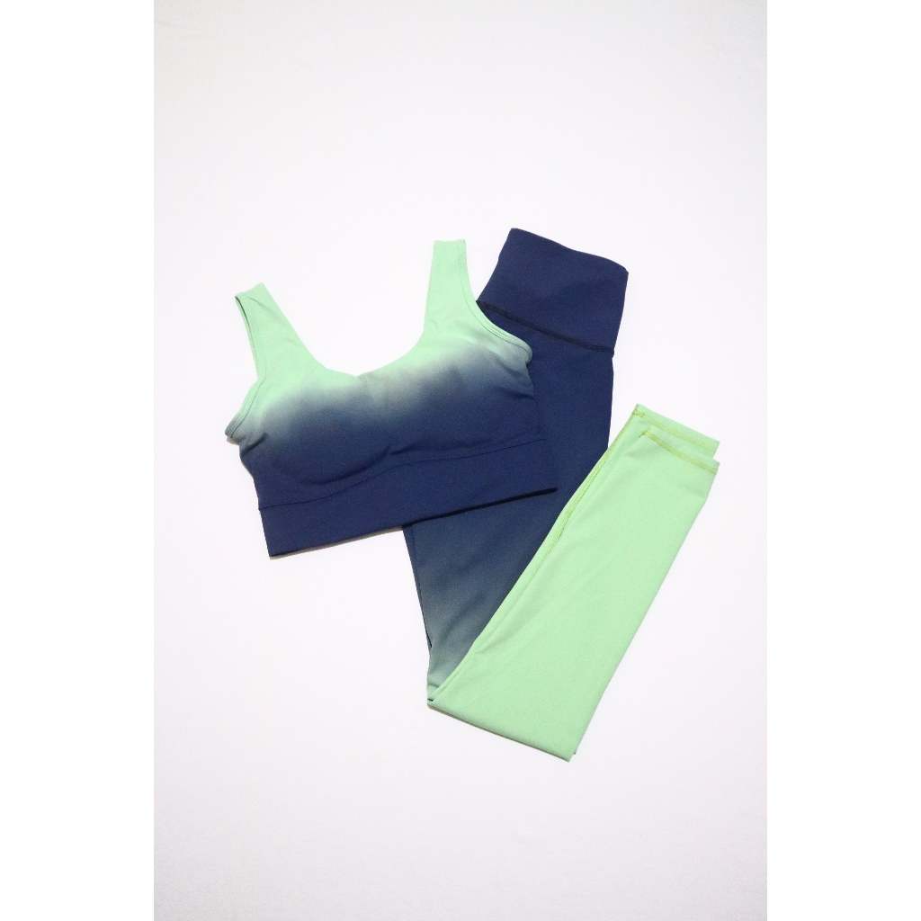TITTARI OMBRE SET / Sport Bra / Legging Yoga / Legging Pilates / Legging Senam / Set Aerobic