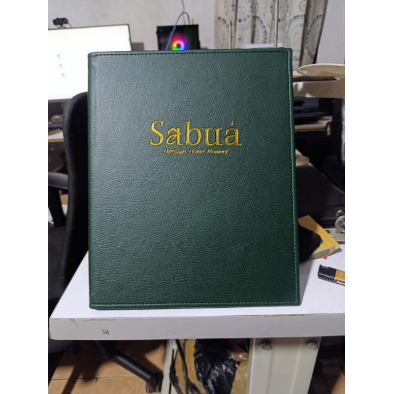 

buku cafe a4 embos logo costum