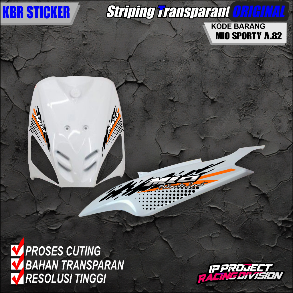 (COD) STIKER STRIPING ORIGINAL MOTOR YAMAHA MIO SPORTY TAHUN 2011 DESAIN HOLOGRAM TRANSPARAN