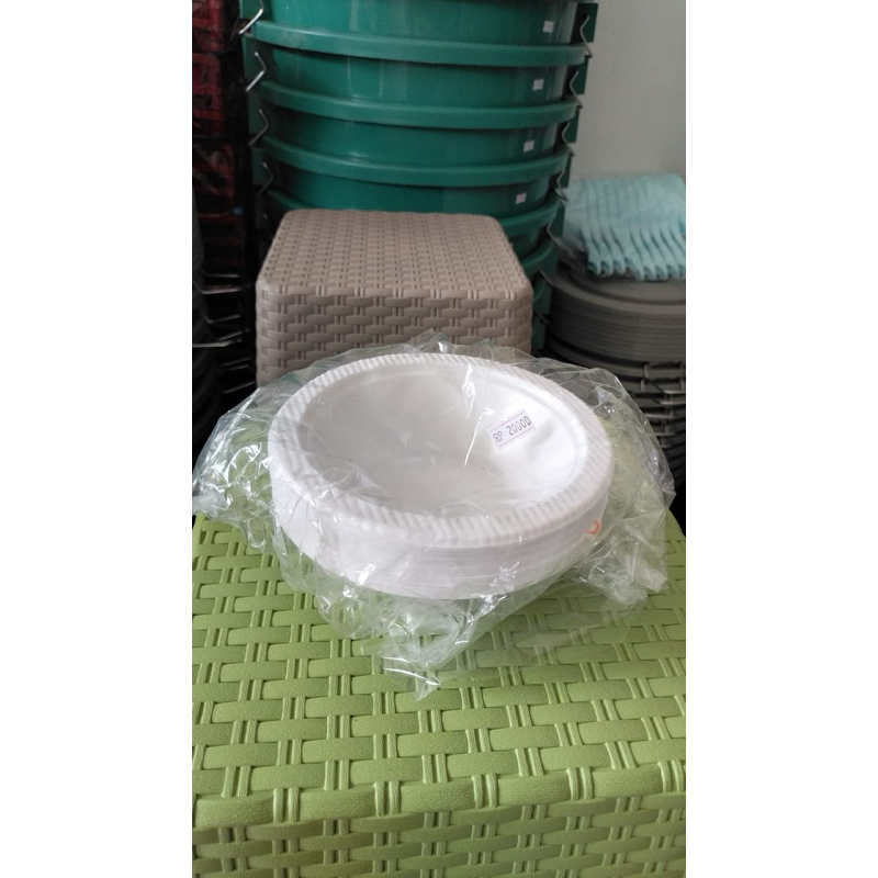 Mangkok plastik mika/ mangkok bakso putih susu