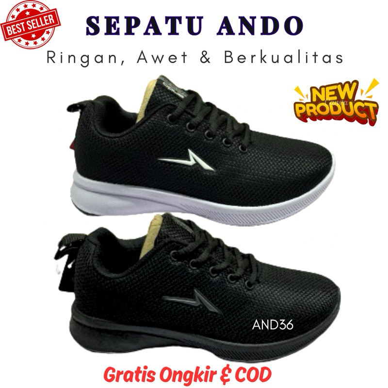 Sepatu Sekolah  Anak Perempuan Laki Laki SD SMP SMA Original ANDO