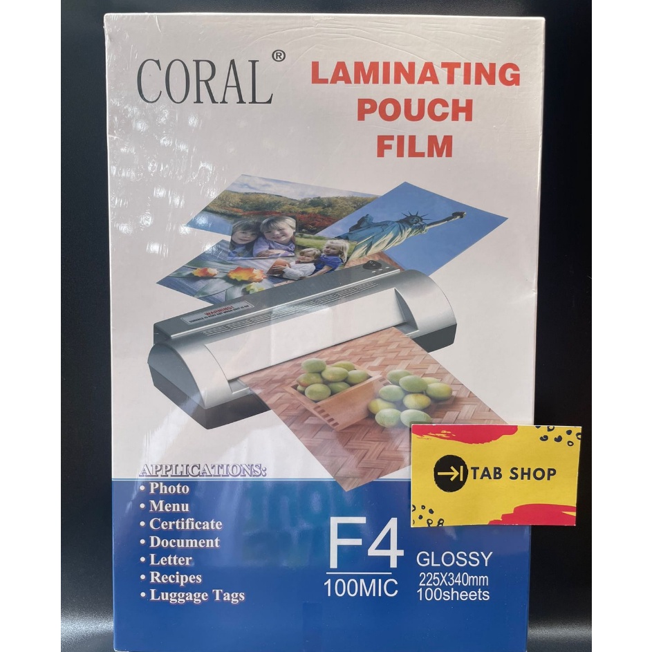 

Diskon Promo TAB SHOP CORAL PLASTIK LAMINATING POUCH F4 1MIC KERTAS LAMINASI KANTONG PANAS F4 GLOSSY CLEAR 1 MIC M87