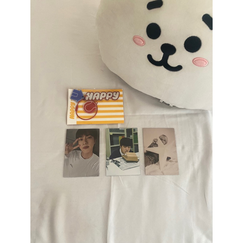 bts jin happy pop up photocard pc keyring benefit