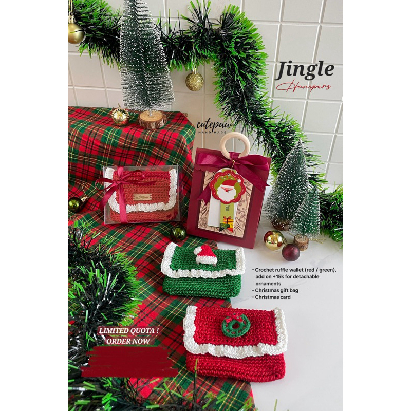 

Christmas Hampers Crochet with Healthy Cookies - Bingkisan Natal Rajut dengan Kue Kering sehat (Almond Oat Choco cookies & Gluten free cookies) | Kado Natal Unik