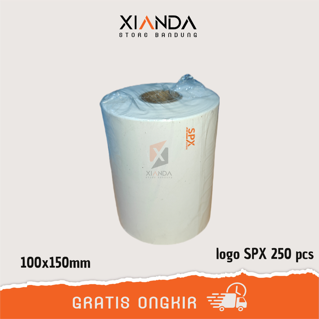 

KERTAS STICKER LABEL THERMAL PRINTER 100x150 mm 250 LEMBAR LOGO SPX UKURAN A6 ROLL TERMURAH SHOPEE AWB STIKER RESI BARCODE PRINT 10x15 cm 100 150 10 15 ASLI TEBAL ONLINE SHOP TEMPEL GROSIR MURAH HEMAT INSTANT EXPRESS HITAM WARNA DUS LUSIN PROMO DOFF