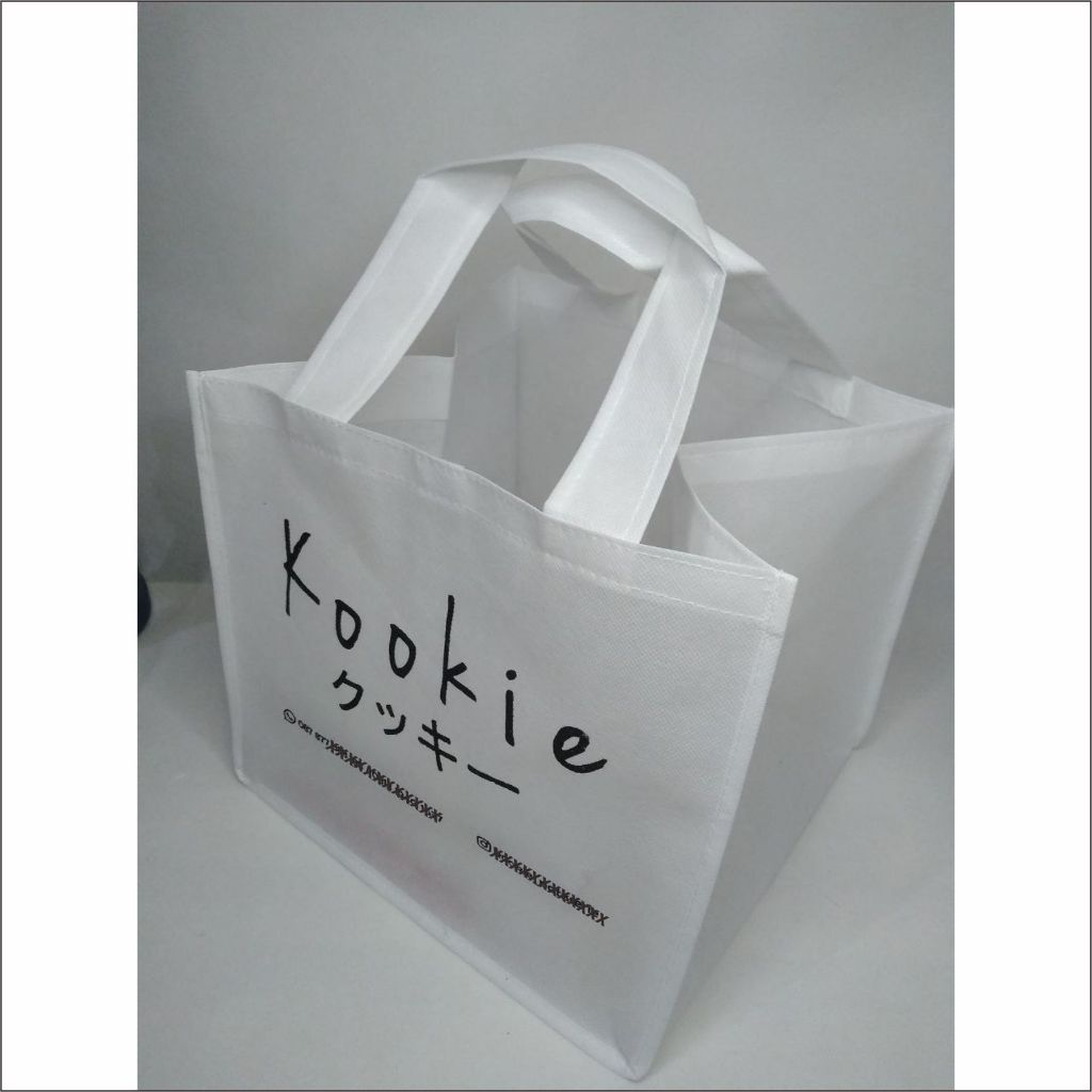 [30x20 tinggi 15/20/25/30] tas spunbond free sablon 1 sisi 1 warna