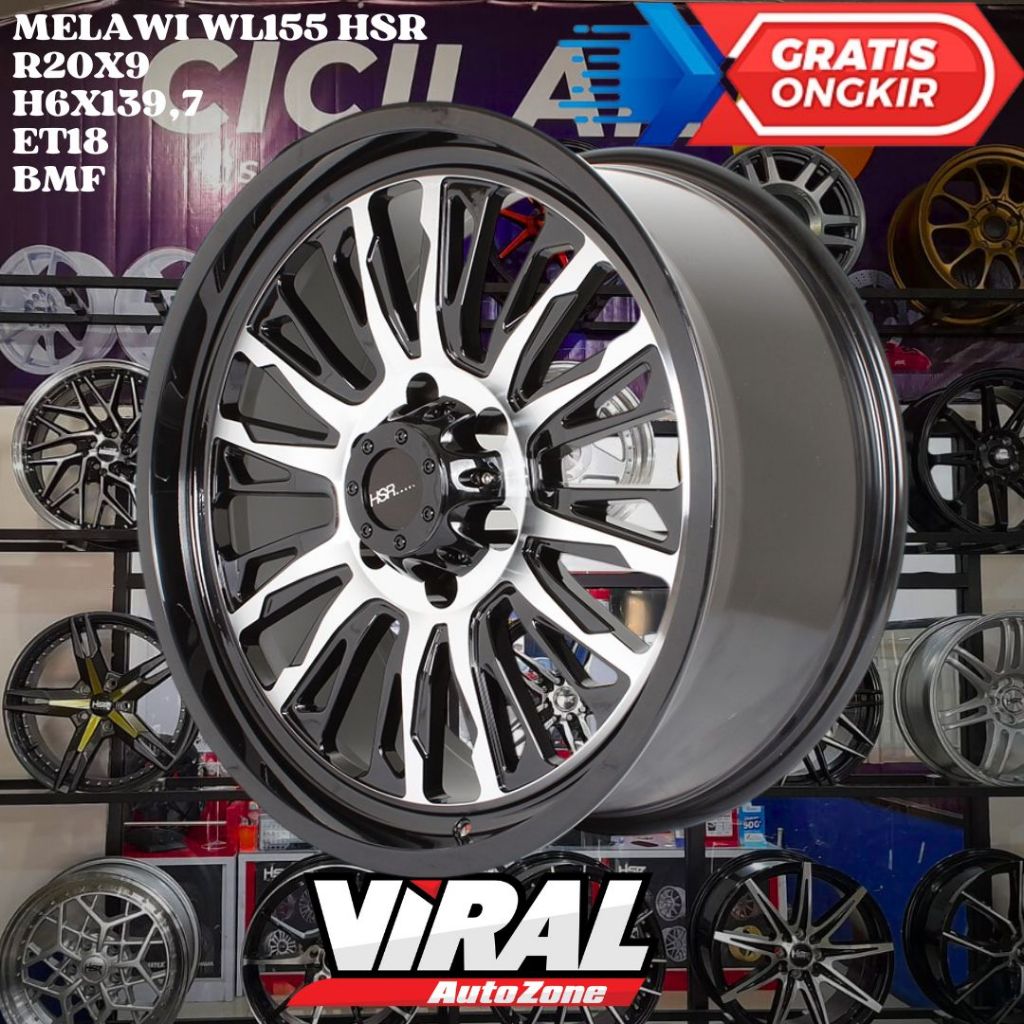 Velg Mobil Ring 20 HSR MELAWI R20 UNTUK PAJERO FORTUNER MUX TRAILBLAZER
