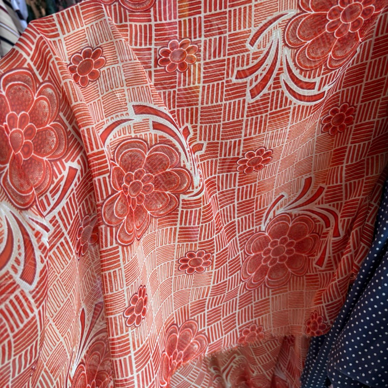 kain sifon ceruty motif batik - kain sifon motif batik - kain bahan meteran - kain siffon premium - 