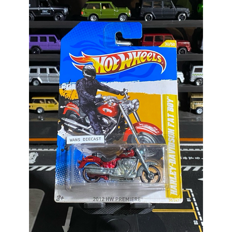 Hot Wheels Harley Davidson Fat Boy Motor Cycle 2012 hw premiere