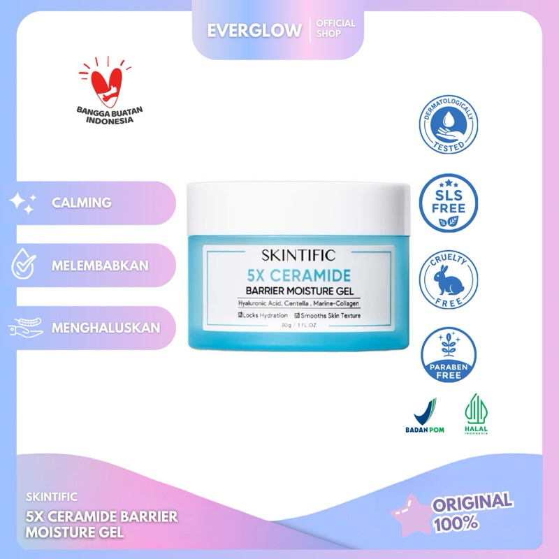 SKINTIFIC - 5X Ceramide Repair Barrier Moisturizer Gel 30g | Skintific Moisturizer Ceramide
