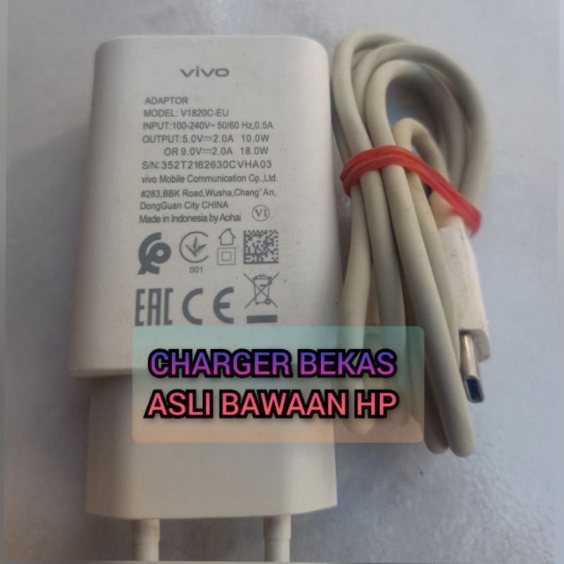 CHARGER VIVO Y17s | Y33s | Y51 | 18 WATT ORI BAWAAN HP TIPE C