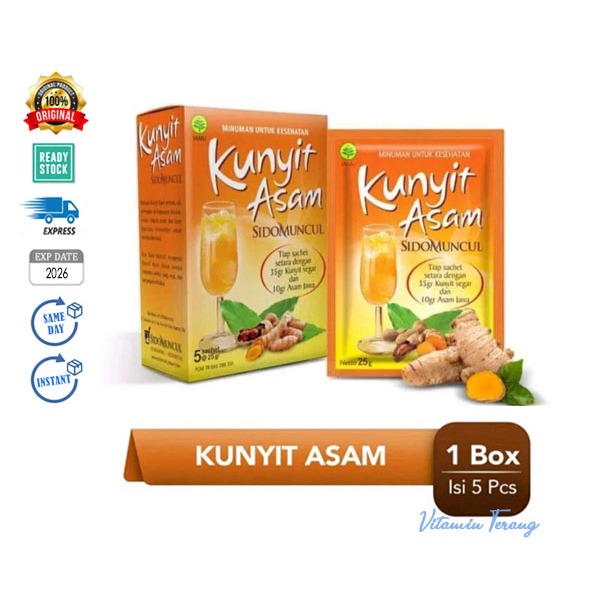 

(Isi 5 pcs) Sido Muncul Minuman Kunyit Asam Exp 2026