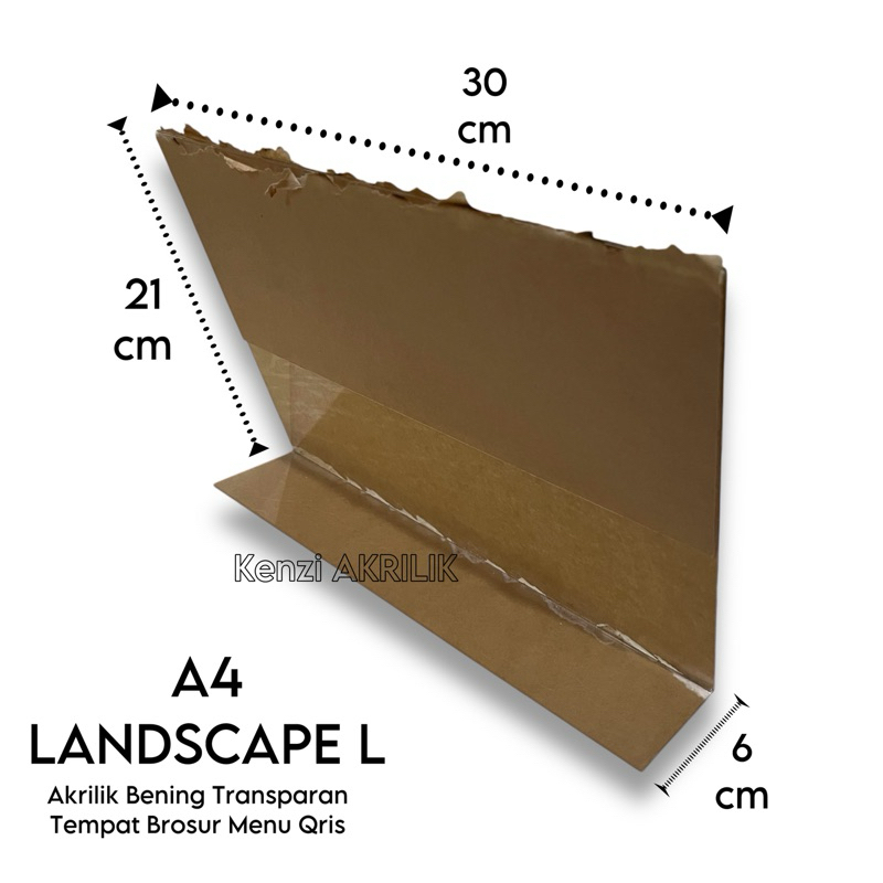 

Akrilik Bening Tempat Brosur Menu ukuran A4 21 CM X 30 CM Tebal 2mm LANDSCAPE L