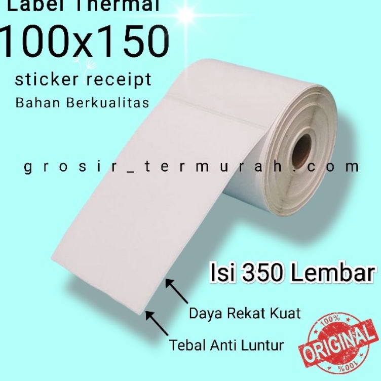 

Best Produk Kertas Thermal Label thermal barcode Roll A61x15 mm isi 35 Pcs V33