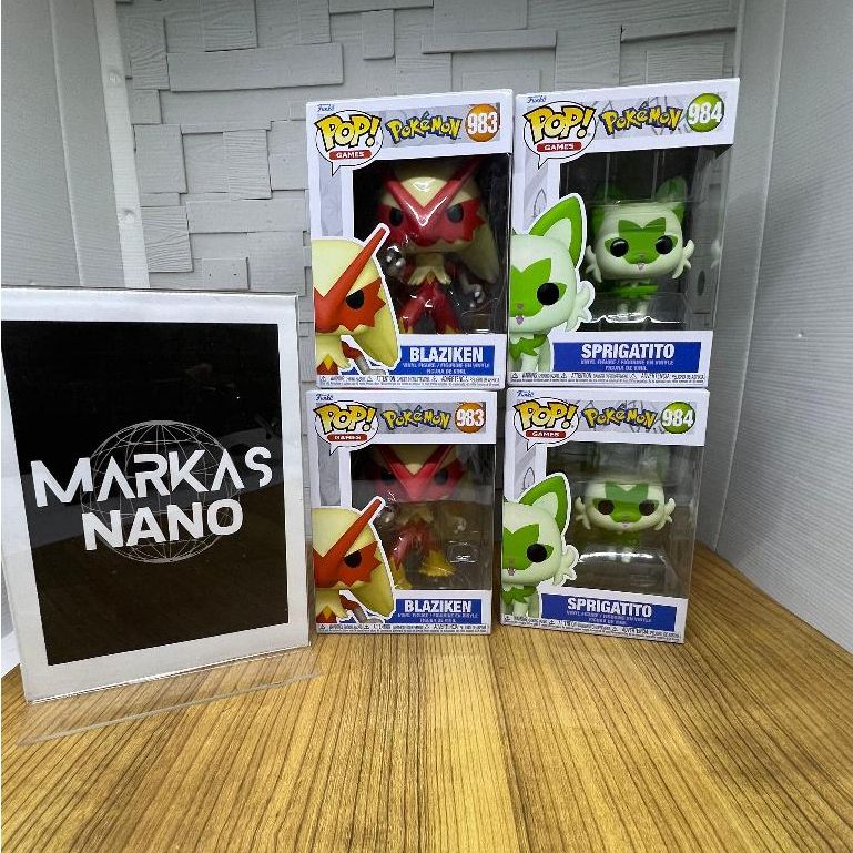 Funko POP Games POKEMON Series BLAZIKEN #983 SPRIGATITO #984 TEDDIURSA #985 Original Funko