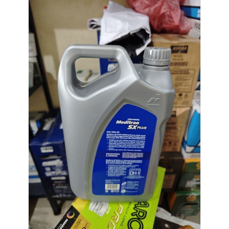 OLI/PELUMAS PERTAMINA MEDITRAN SX PLUS 15W-40 KEMASAN 5 LITER GENSET