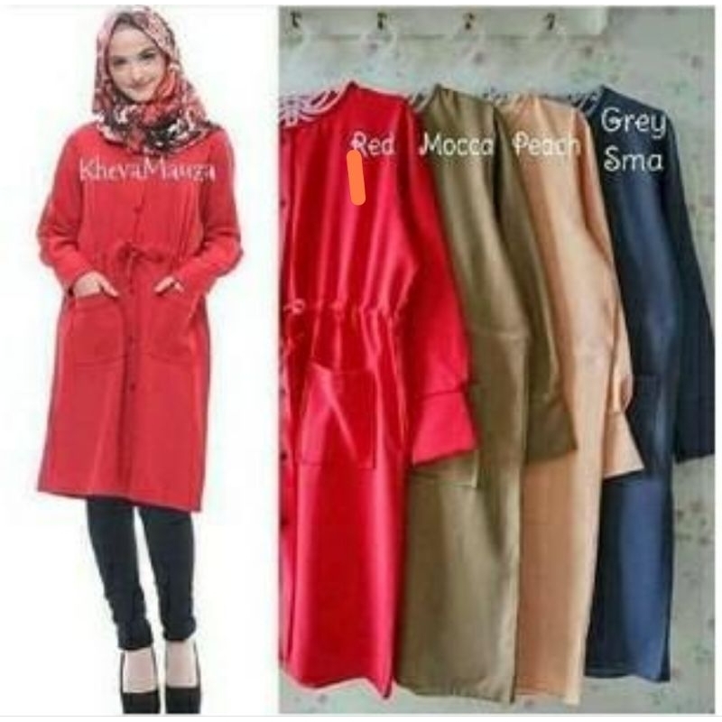 zo Kheva mauza l atasan fashion baju tunik blouse serut baju kemeja tunik  baju tunic polos wanita