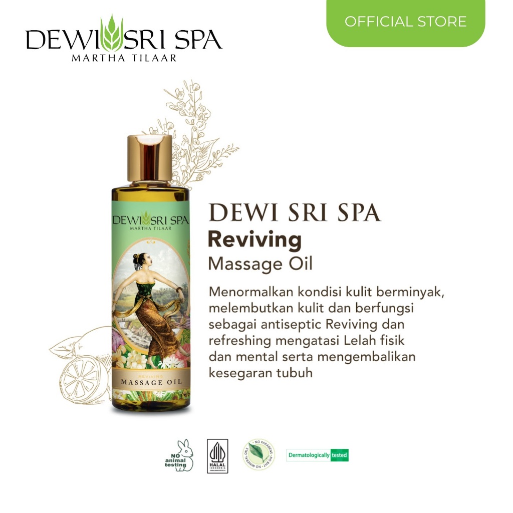 Dewi Sri Spa Reviving Massage Oil 250 ml
