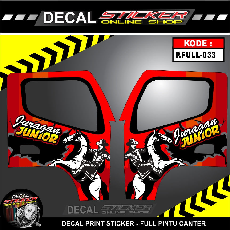 STIKER TRUK CANTER PINTU KANAN KIRI FULL VARIASI DECAL PRINT CUSTOM KEREN
