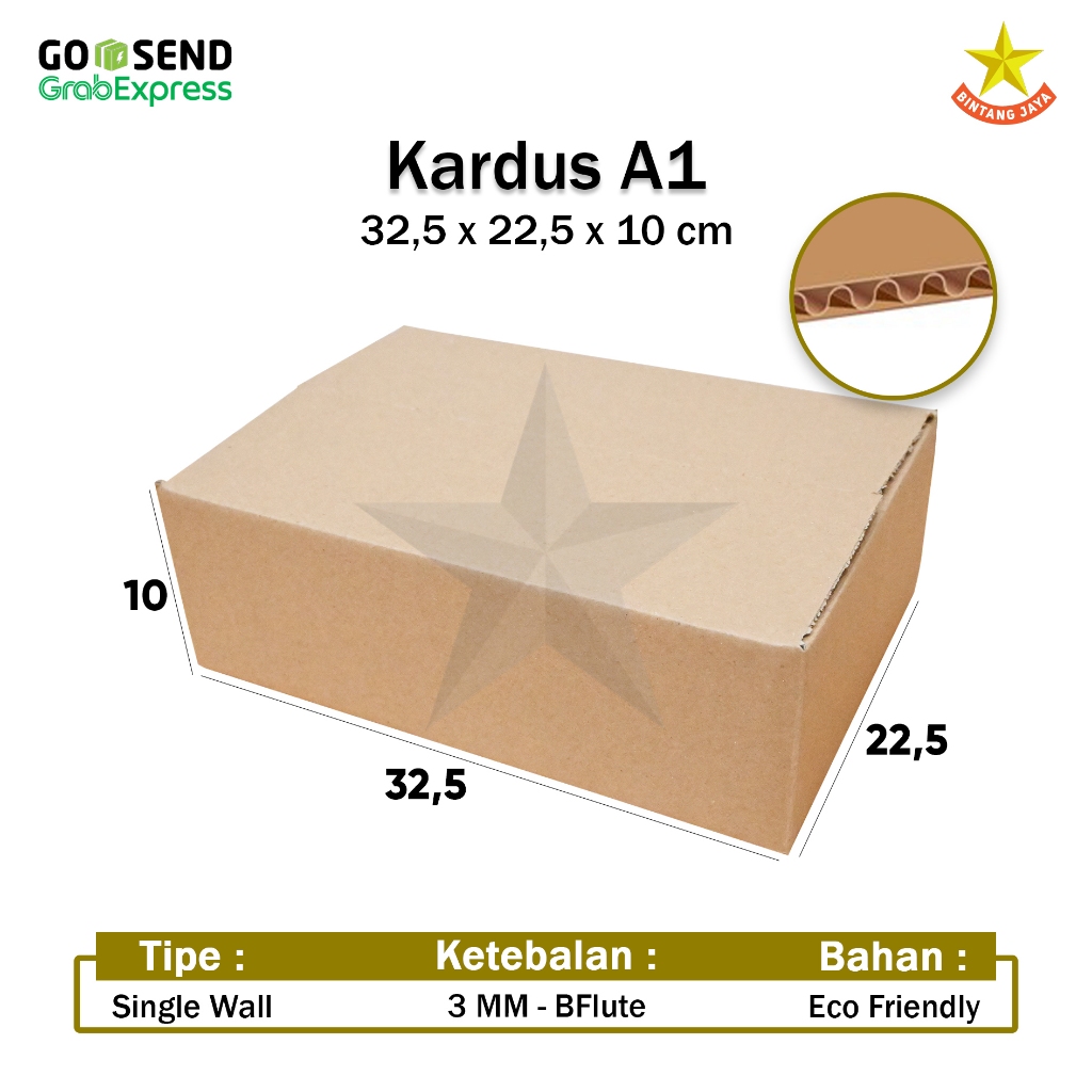 

Kardus Karton Box 32,5x22,5x10 CM Kotak Dus Packing Polos