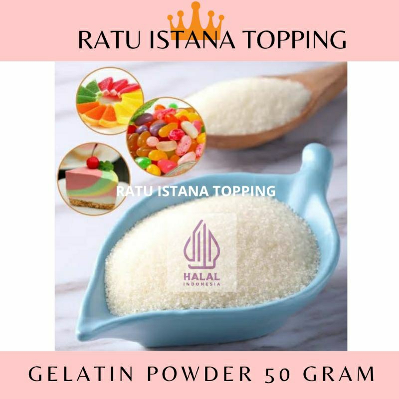 

GELATIN POWDER 50 GRAM BUBUK GELATINE HALAL