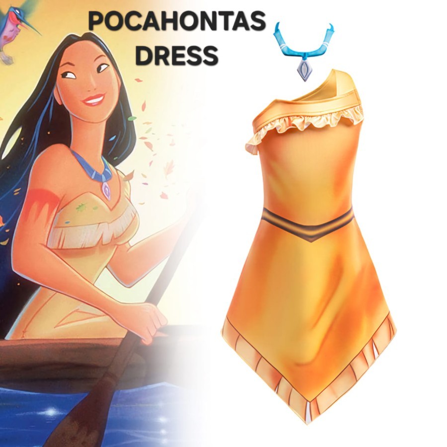 POCAHONTAS DRESS KOSTUM COSPLAY PRINCESS JUNGLE TARZAN JANE