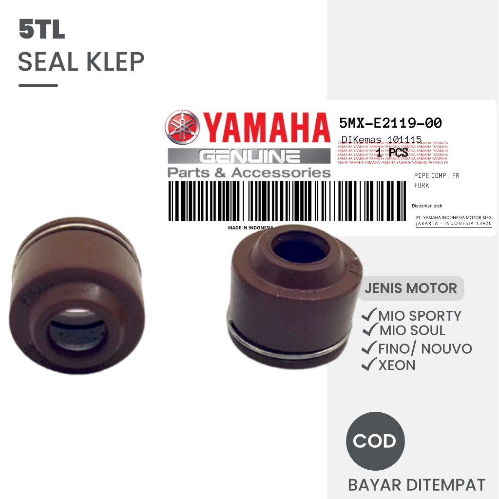 Sil Seal Klep Valve Nouvo Z Lele Mio Sporty Smile Soul Fino Xeon Karbu Lama ORI YGP 5MX-E2119-00