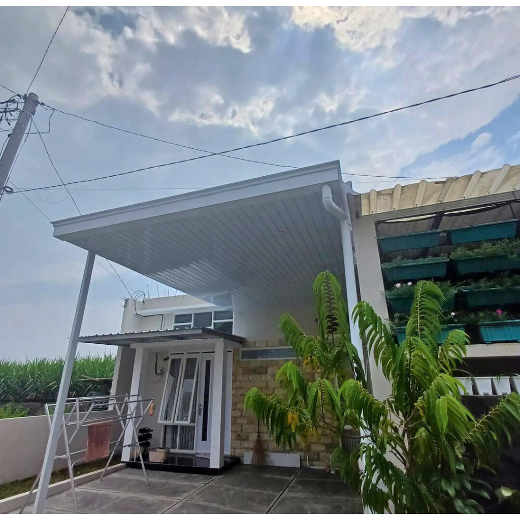 Kanopi plafon pvc + atap alderon doubel layer surabaya
