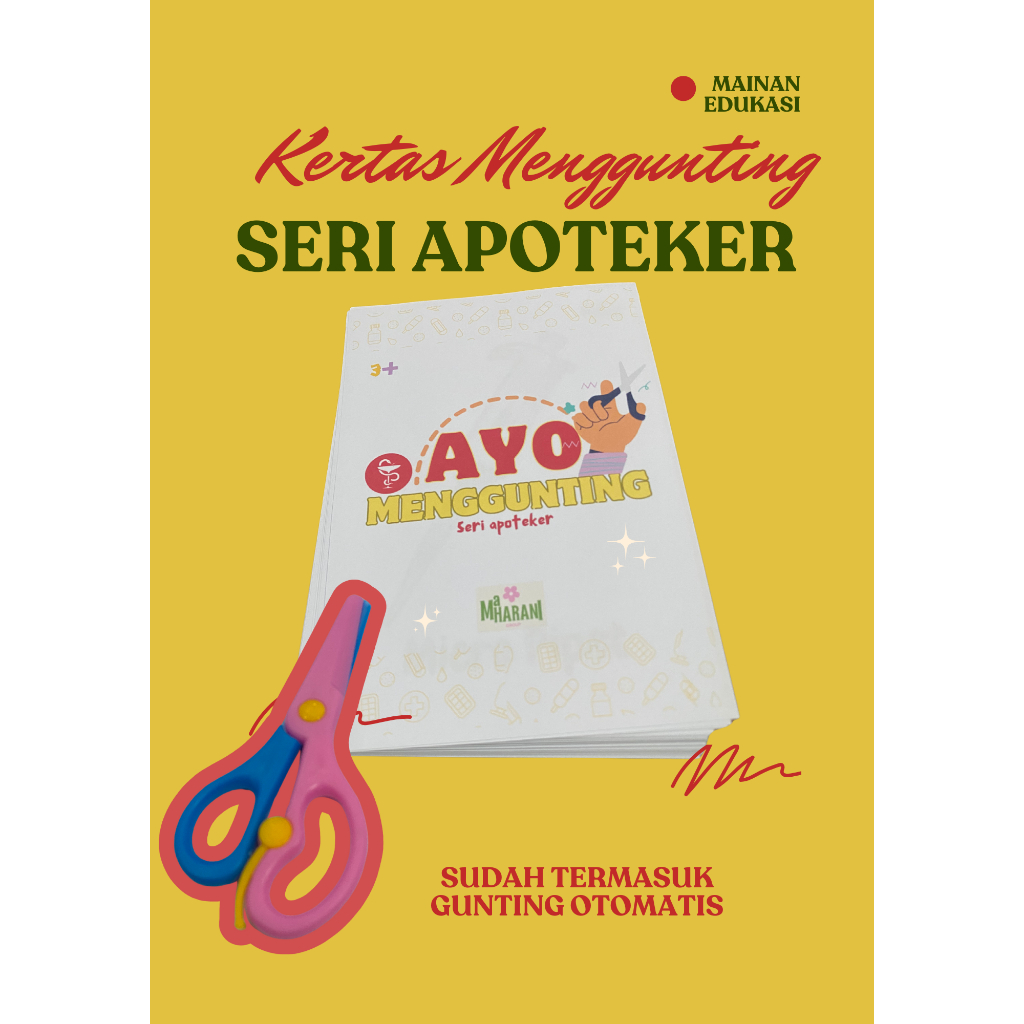 

MAINAN EDUKASI KERTAS KARAKTER MENGGUNTING ANAK TEMA APOTEKER