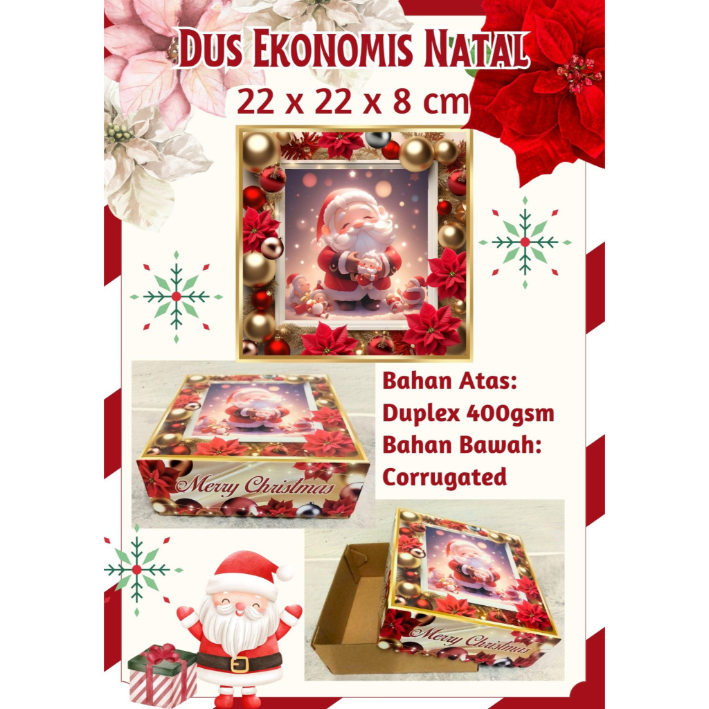 

Dus Kue Natal 22 x 22 x 8 Cake Box Christmas Hampers Ekonomis Murah