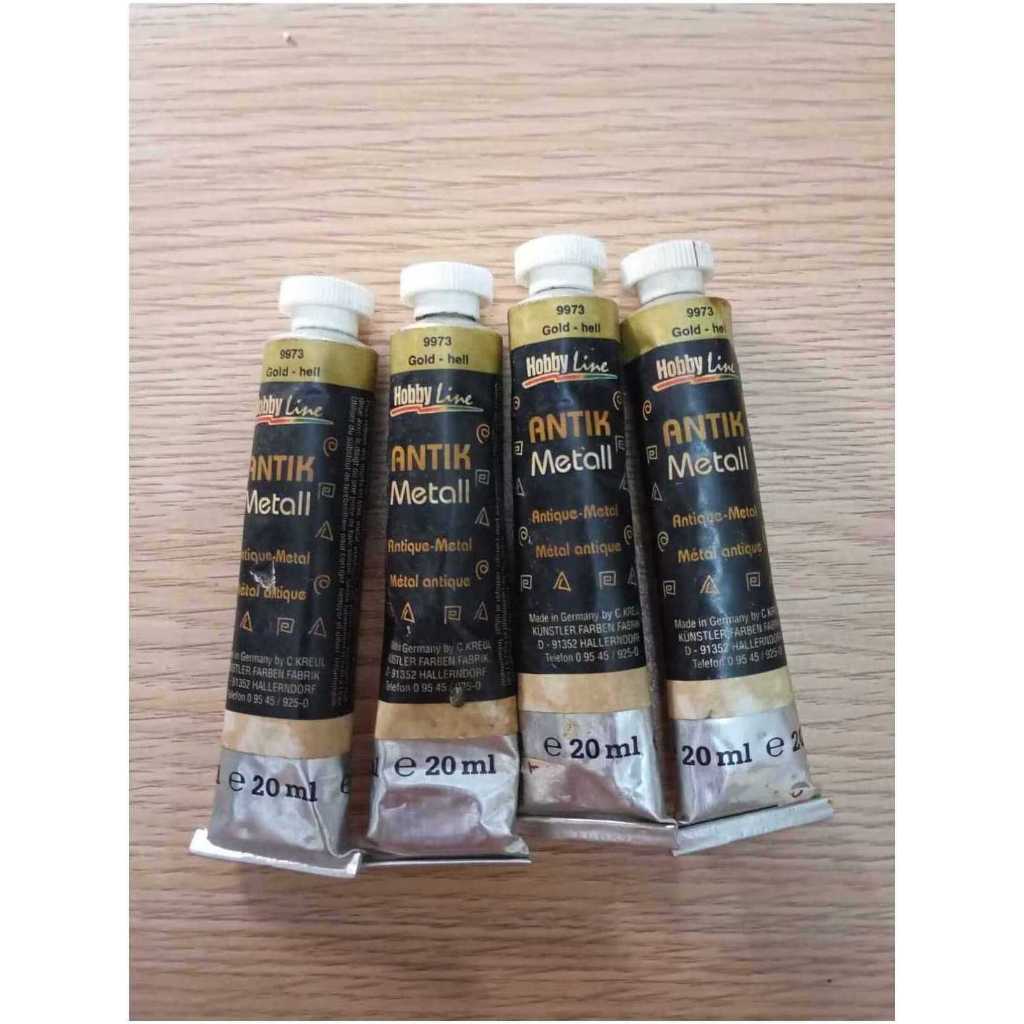 

bib Cat Minyak Hobby20ml HobbyOil Color Cat Lukis Gold Silver ( Clearance Sale)