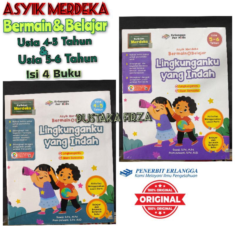 Asyik Merdeka Bermain & Belajar Usia 4-5 Tahun Kurikulum Merdeka Erlangga For Kids