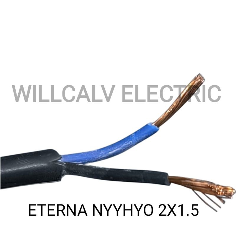 Eterna kabel serabut HYO 2X1.5  harga meteran / kabel ETERNA serabut 2x1.5 full tembaga asli