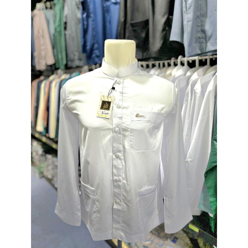 AL MAYMANAH Koko Haibah Bahan Saudi Import | Baju Koko Dewasa Busana Muslim Pria Koko Melayu Koko Su
