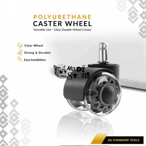 Roda Roller Roler Troli Troley Roda Penggerak Kursi Kantor Gaming Meja Rak Box Kabinet  Anti Macet B