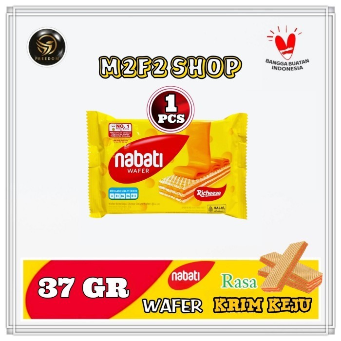 

Nabati Wafer Richeese Cheese Cream | Krim Keju Sachet - 37 gr (Kemasan Satuan)