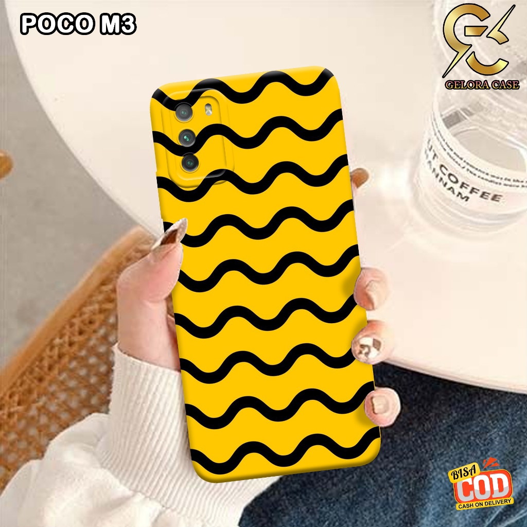 Case Poco M3 - Geloracase - Casing Poco M3 - Motif case Abstrak - Softcase Poco M3 Pelindung Hp Akse