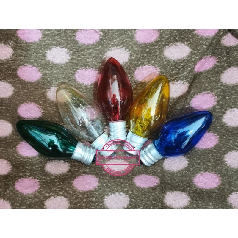 Bohlam Lampu Cabe E12 Warna Warni