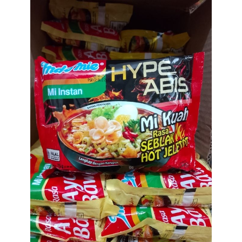 

INDOMIE KUAH SEBLAK HOT JELETOT isi 40pcs