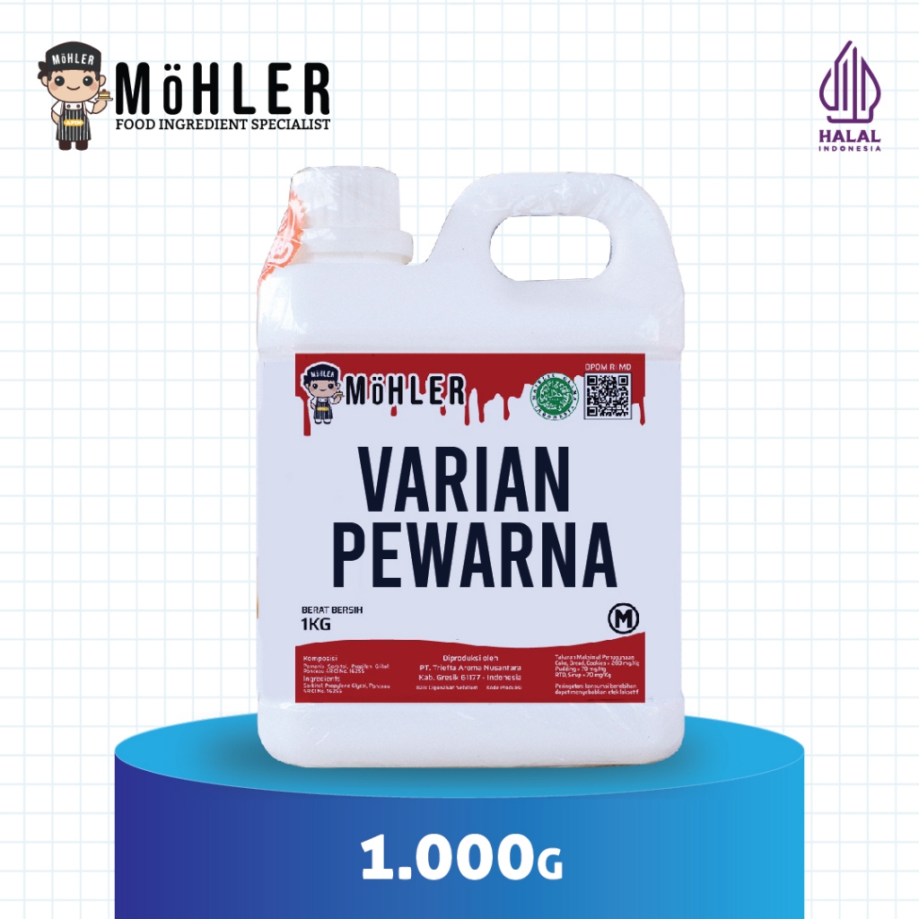 

MOHLER Pewarna Makanan Kemasan 1000 GR - Varian Spesial