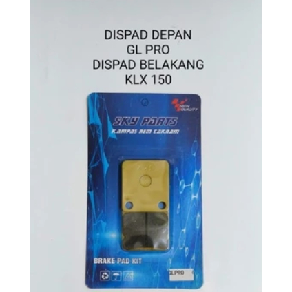 Kampas Rem Depan GLPRO Dispad Rem Belakang KLX 150 Dispad Kampas Rem Depan