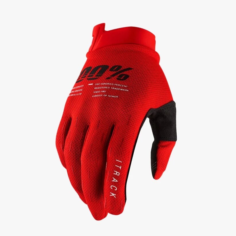 Gloves 100% ITRACK Red / Gloves MTB Jetski Motor - M