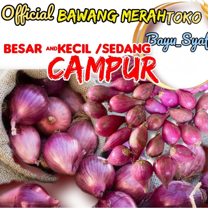 

REDY, Bawang merah Segar Campur Besar& kecil