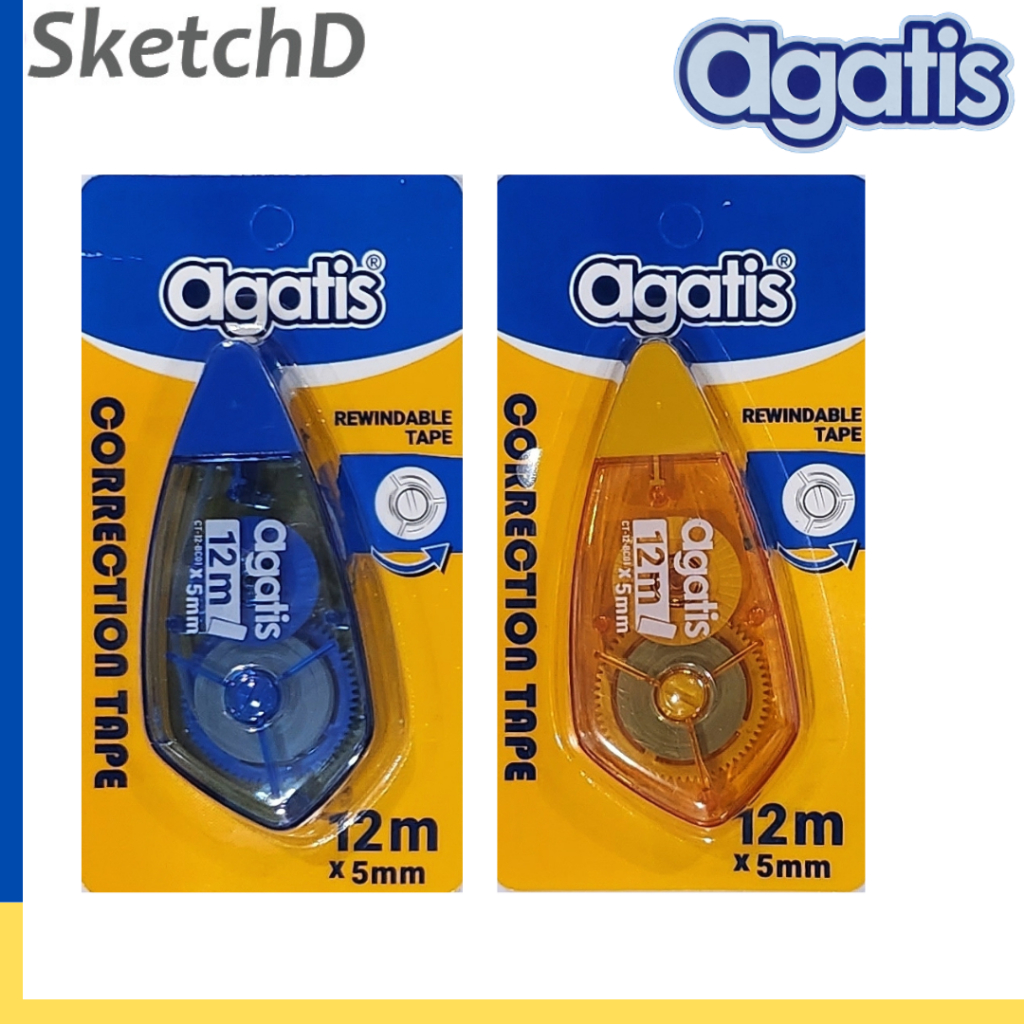 

Pita Koreksi Tip X kertas besar Agatis Eco Correction tape 12 M x 5 mm