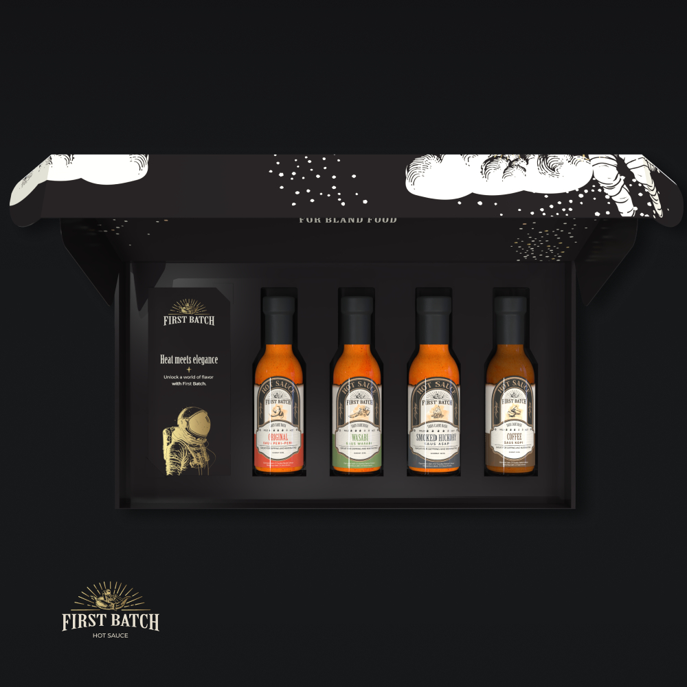 

Paket Gift Box Hampers Hadiah Hot Sauce Saos Saus Pedas Halal Vegan 50ml - First Batch