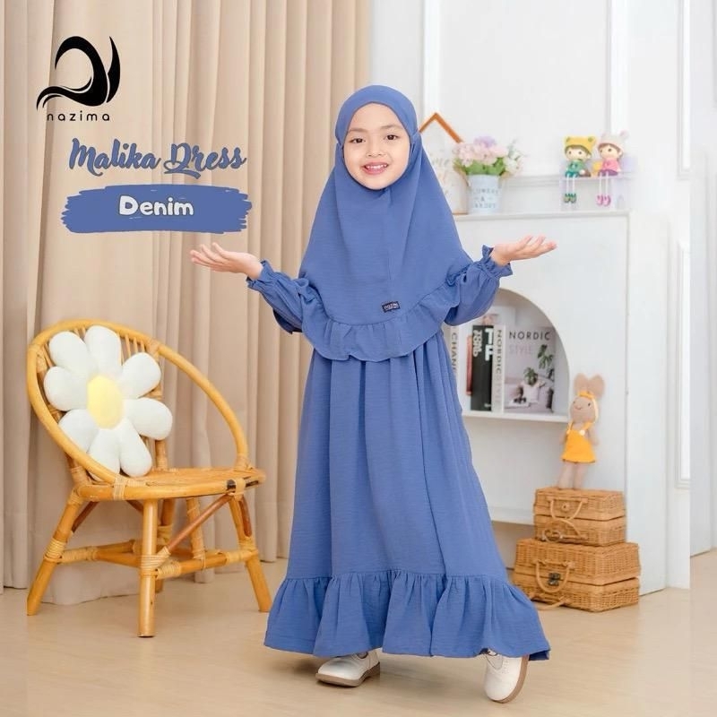 GAMIS ANAK MALIKA SET HIJAB
