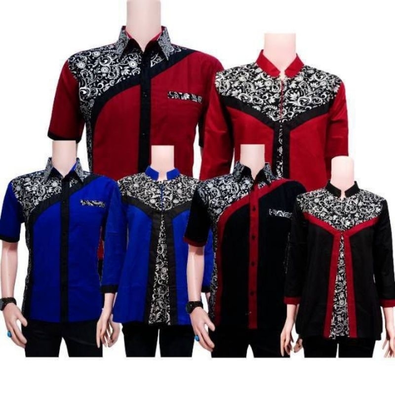 Kemeja batik pria blouse batik Couple Batik atasan PRIA wanita•Seragaman kantor•seragam kondangan