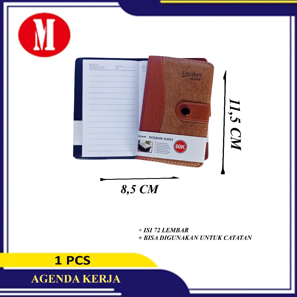

Note book kulit Series kancing 60k JB-6760 8,5x11,5cm